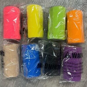 Eight Bandages Colorful Self-Adhesive Bandage Wraps
